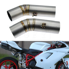 De 51mm Tubo de enlace medio de Escape tubo de conexión para Ducati 848 EVO 2011 - 2014 848EVO Moto escapar de Slip-on 2024 - compra barato