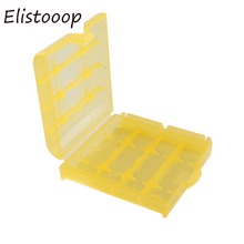 Elistooop, миниатюрный портативный пластиковый держатель для батарей, контейнер для хранения батарей AAA/AA, перезаряжаемый с полным покрытием 2024 - купить недорого