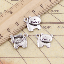 20pcs Charms Cat 16x15mm Tibetan Silver Color Pendants Antique Jewelry Making DIY Handmade Craft 2024 - buy cheap