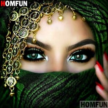 Homfun Full Square/Round Drill 5D DIY Diamond Painting "Masked beauty" 3D Embroidery Cross Stitch Home Decor Gift A10525 2024 - buy cheap