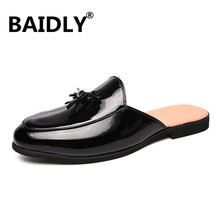 New Leather Sandals Men's Leather Beach Shoes Men's Casual Summer Sandals Comfortable Male Slippers 2024 - buy cheap