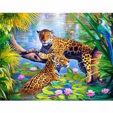 full square Cheetah 5d diy Diamond Painting cross stitch kits,mosaic diamond Embroidery wall puzzle arts crafts Y2631 2024 - buy cheap