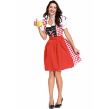 Fantasia feminina alemã oktoberveste de cerveja, fantasia para meninas adultas, garçadeira automotiva, uniforme de serviços de empregada 2024 - compre barato