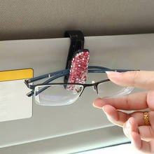 Car Auto Fastener Clip Rhinestone Car Sun Visor Glasses Sunglasses Folder Ticket Receipt Card Clip Storage Holder Free Ship 2024 - buy cheap
