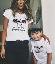 Camiseta mamãe e pequena lã, camiseta estampa infantil para a família, roupas de manga curta para a família, 1 peça 2019 2024 - compre barato