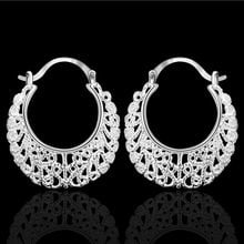 Wholesale silver plated Earring,925 jewelry silver,Openwork Flower Earrings SMTE329 2024 - buy cheap