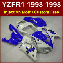 Kit de carenados de inyección para motocicleta YAMAHA, carenados de inyección O6D para YAMAHA YZF R1 YZF1000 98 99 R1 EXUP, color azul y blanco, 1998 1999 YZF R1 LD3 2024 - compra barato