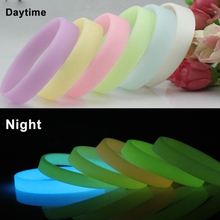 Luminous glow bracelets Silicone Bracelets Power Rubber wristband hand bands Blue Yellow Green Glow in the Dark Gifts led party 2024 - buy cheap