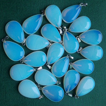 2018 Fashion Hot Sell Good Quality Natural Opal Opalite stone water drop charms pendants jewelry 50pcs/lot wholesale Free 2024 - buy cheap