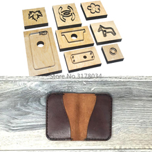 Японские Стальные лезвия, режущие штампы, четыре кармана, минималистичные деревянные штамповки, сделай сам, кожаный шаблон, держатель для карт, форма ножа 2024 - купить недорого