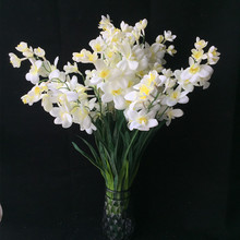 One Artificial Freesia Flower Fake Butterfly Orchid 14 Heads Silk CattleyaCymbidium Orchid Flowers 2024 - buy cheap