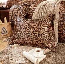 Sexy Leopard Print Imitated Silk Pillow Cover 48x74 Rectangle Bedding Pillow Case Solid Color Satin Home Decorative Pillowcase 2024 - buy cheap