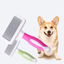 2021 Non-slip Pet Dog Comb Stainless Steel For Hair Fur Removal Cleaning Cat Use Grooming Bath Tool Large Handle Pet Products 2024 - buy cheap