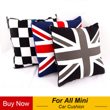 38*38cm 2 in 1 Union Jack Polyester Car Cushion Blanket Pillows Air conditioning Quilt For Mini Cooper Countryman Car Styling 2024 - buy cheap