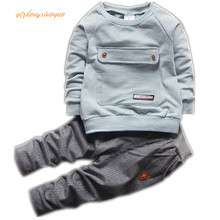 2019 novos conjuntos de roupas do menino primavera outono bebê grande pocketsets algodão menino agasalhos crianças ternos do esporte 2-5y 2024 - compre barato
