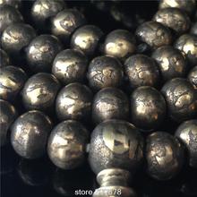  Tibetan Buddhist 108 Solid Brass Beads Golden OM Mantras Rosary 8X6mmPainted OM mantras Prayer beads Mala,Free shipping BRO778 2024 - buy cheap