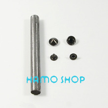 100pcs/lot 9mm Free Shipping Cone Rivet Metal Studs Leather Craft DIY Fashion Clothes Biker Rapid Punk Rock Black With Tool 2024 - buy cheap