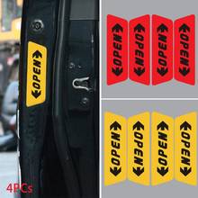 4Pcs/set Warning Mark Reflective Tape Universal Exterior Accessories Car Door Stickers OPEN Sign Safety Reflective Strips 2024 - buy cheap