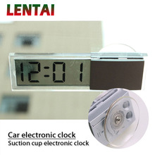 LENTAI-Reloj de coche con ventosa y pantalla LCD Digital, accesorio para BMW e46, e39, e90, e60, e36, f30, f10, e30, Toyota corolla 2008, Seat leon ibiza, 1 unidad 2024 - compra barato