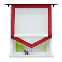 1pcs Short Kitchen Roman Curtain White Sheer Panel Window Treatment Garden Door Curtains Roman Blinds Home Decor 13 Colors 2024 - buy cheap