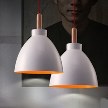Simple Wooden Aluminum Droplight Modern LED Pendant Light Fixtures For Living Dining Room Bar Hanging Lamp Indoor Lighting 2024 - buy cheap