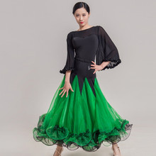 Saia de dança de salão valsa, vestido espanhol, top e saia de dança do flamengo, roupa de dança feminina 2024 - compre barato