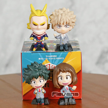 My Hero Academia Midoriya Bakugou Ochaco All Might Mini PVC Figures Keychains Toys Dolls 4pcs/set 2024 - buy cheap