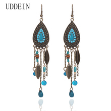 UDDEIN Bohemian bib beads jewelry Ethnic customs statement dangle earrings for women leaves tassel pendant vintage drop shipping 2024 - buy cheap