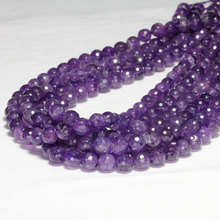 Amethyst Stone beads Faceted 6mm 8mm 10mm Faceted Round Beads,Amethyst Quartz Beads,Material for Jewelry Making 1string 2024 - buy cheap