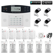 LCD Display Wireless GSM Alarm System Russian and English Spanish French voice SMS and Smoke Sensor Home Security Alarm System 2024 - buy cheap