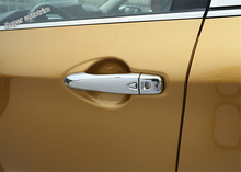 Lapfeto acessórios de acabamento para maçaneta da porta, para parte externa do carro, compatível com nissan qashqai j11 2016-2018 abs 2024 - compre barato