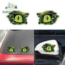 EARLFAMILY 10cm x 8cm 2x Crocodile Eyes 3D Car Stickers Truck Head Engine Rearview Mirror Window Cover Door Vinyl Decal Graphics 2024 - buy cheap