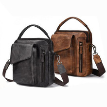 Bolso de hombro Vintage para hombre, bandolera de cuero genuino, tipo mensajero 2024 - compra barato