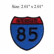 INTERSTATE 85 logo 2.01"wide embroidery patch  for SUCKS/SOUTH/NORTH 2024 - buy cheap