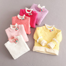 Suéter infantil de tricô para meninas, casaco quente de tricô para crianças e bebês, 2019 2024 - compre barato