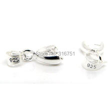 Jewelry Findings Cord Magnetic Clasps free Shipping 50pcs Plated 925 Pinch Clip Bail Beads Findings 15x6mm(w00156) AA 2024 - buy cheap
