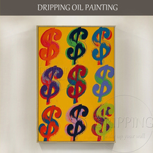 Pintura a óleo em tela pura de alta qualidade pintada à mão em dólares americanos, arte especial para parede 2024 - compre barato