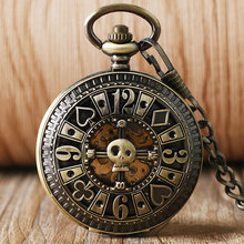 Cool Steam Poker Unique Design Bronze Pocket Watch Mechanical Automatic Fob Watch Vintage Antique Clock Relogio De Bolso 2024 - buy cheap