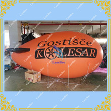 Надувной дирижабль 4 м/13 футов длинный оранжевый для разных мероприятий/надувной воздушный корабль для рекламы 2024 - купить недорого