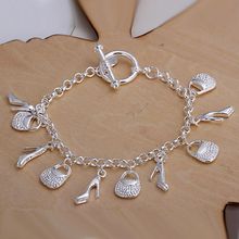 Pulsera de joyería chapada en plata 925, brazalete de moda fina, encantadora, venta al por mayor y al por menor, SMTH108, Envío Gratis 2024 - compra barato