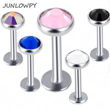 JUNLOWPY Piercing Tragus 3/4/5 16G Lip Rings Stainless Steel Cheap Labret Jewelry Kit Ear Rings Stud Body Jewelry for Men Women 2024 - buy cheap