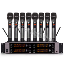 Micrófono de Audio inalámbrico Digital UHF, sistema de 8 micrófonos de mano para Karaoke, para estudio de escenario profesional 2024 - compra barato