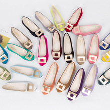 Sapatilhas femininas mocassins coloridas plus size, sapatos baixos confortáveis para mulheres, slip-ons, loafers 2024 - compre barato