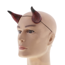 2020 Novelty Adult Ox Bull Devil Horn Headband Plastic Elastic Band Fancy Dress Accessory for Halloween Carnival Hen Night Party 2024 - buy cheap