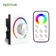 New Led RGB Controller DC 12V-24V Input 4A 144W Output 3 Channel Rotary Knob Wall Mount RF Wireless Remote CCT Rgb Tape Control 2024 - buy cheap