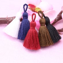 4cm Cotton Mini Tassel Charm Pendant Jewelry DIY Making Accessories Fringe Trim Garment Curtain Sewing Accessory Home Decoration 2024 - buy cheap