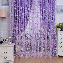 1pc Romantic Small Flowers Tulle curtains window screening Panel for Living Room Indoor Balcony Bedroom Kitchen Voile Curtains 2024 - buy cheap