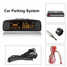 Um conjunto de estilo do carro completo digital distância display invertendo radar lcd kit sensor estacionamento a10 com 4/6/8 sonda sensor estacionamento 2024 - compre barato