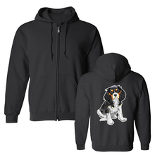 Sudadera con capucha con estampado de perro Cavalier King Charles Spaniel para hombre y niña, suéter polar informal con capucha, ropa de calle Harajuku de Hip Hop 2024 - compra barato