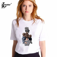 Женская футболка Mom of Boys Lei SAGLY, белая Повседневная футболка в Корейском стиле с надписью Super Mom of Boys, лето 2019 2024 - купить недорого